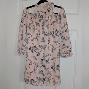 Speechless Girls Floral Pink Cold Shoulder Dress -Sz 7